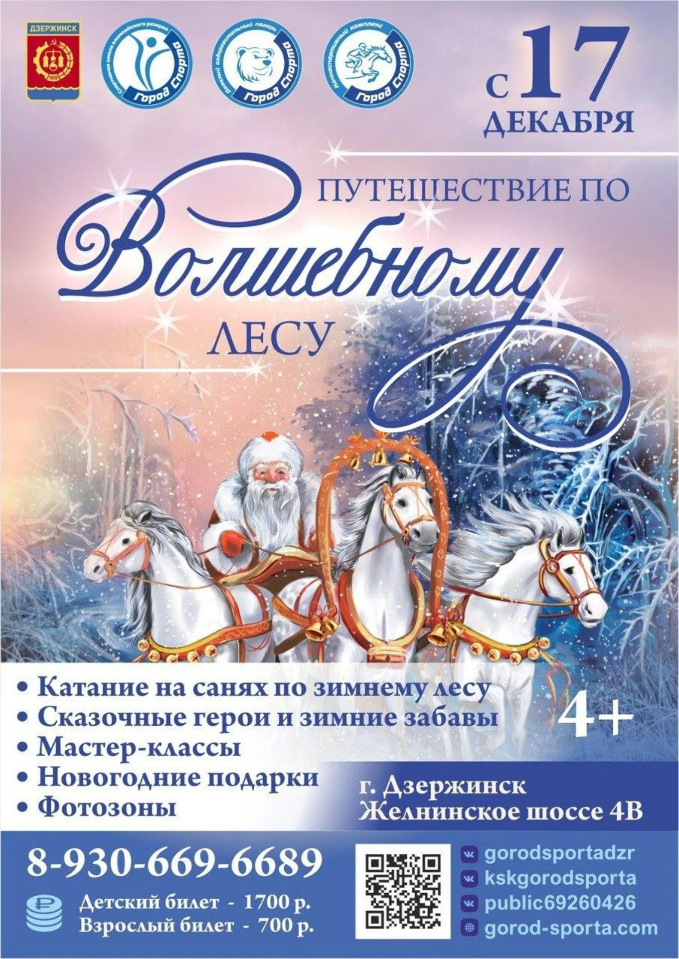 Путешествие по волшебному лесу» стартует 17 декабря в Дзержинске -  Администрация города Дзержинска